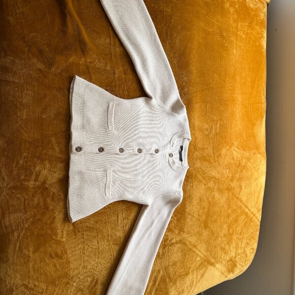 JENNI KAYNE  Women's Cooper Cardigan Ivory M - Picture 3 of 7